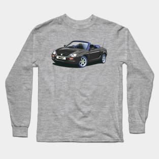 MG MGF Car in Charcoal Black Long Sleeve T-Shirt